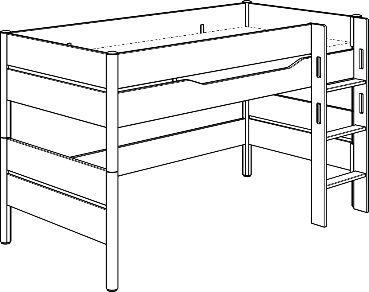 PAIDI YLVIE Spielbetten 120 cm Höhe