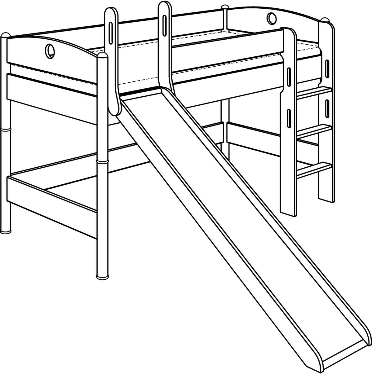 PAIDI FLEXIMO Spielbetten Höhe 125 cm