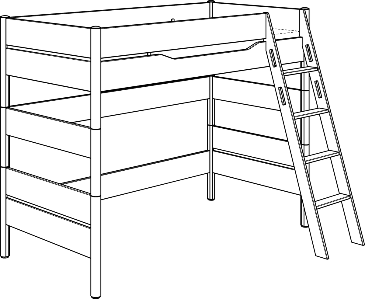PAIDI YLVIE Hochbetten 180 cm Höhe