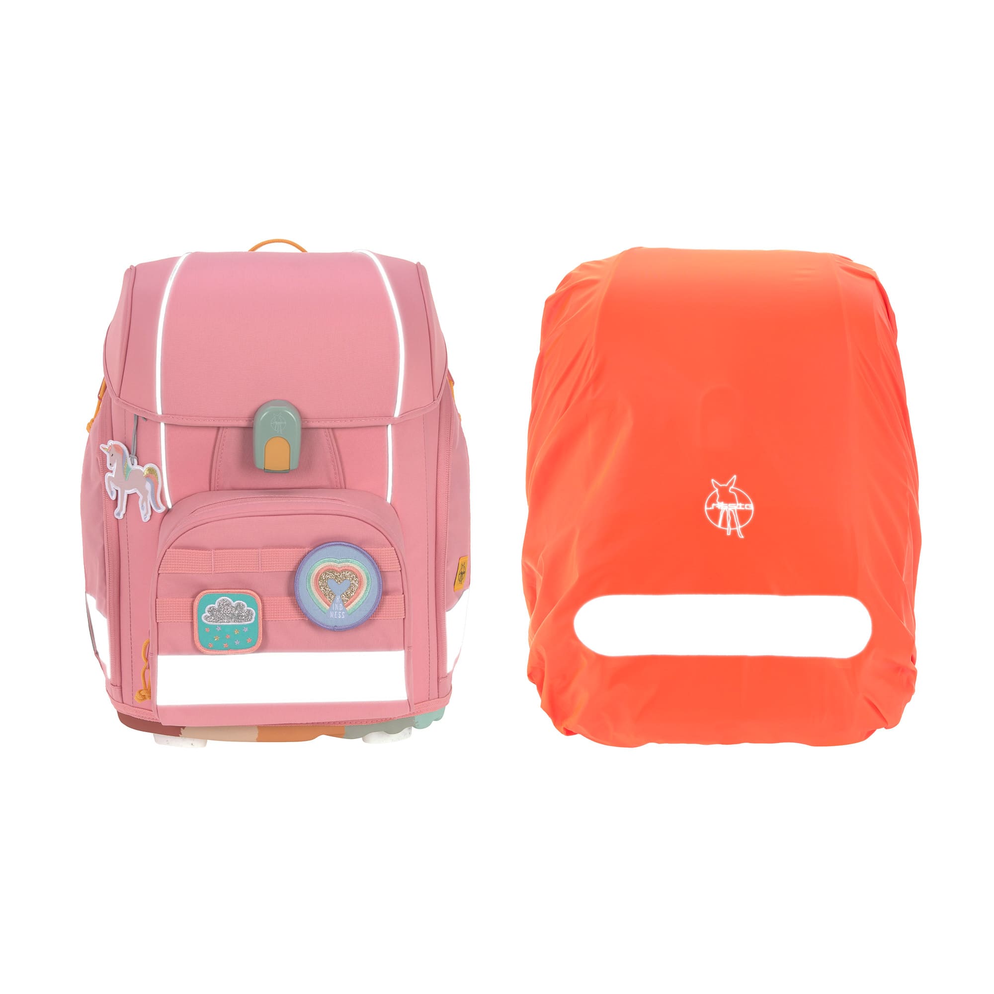 Lässig Schulranzen Set 7-teilig Boxy Unique Pink