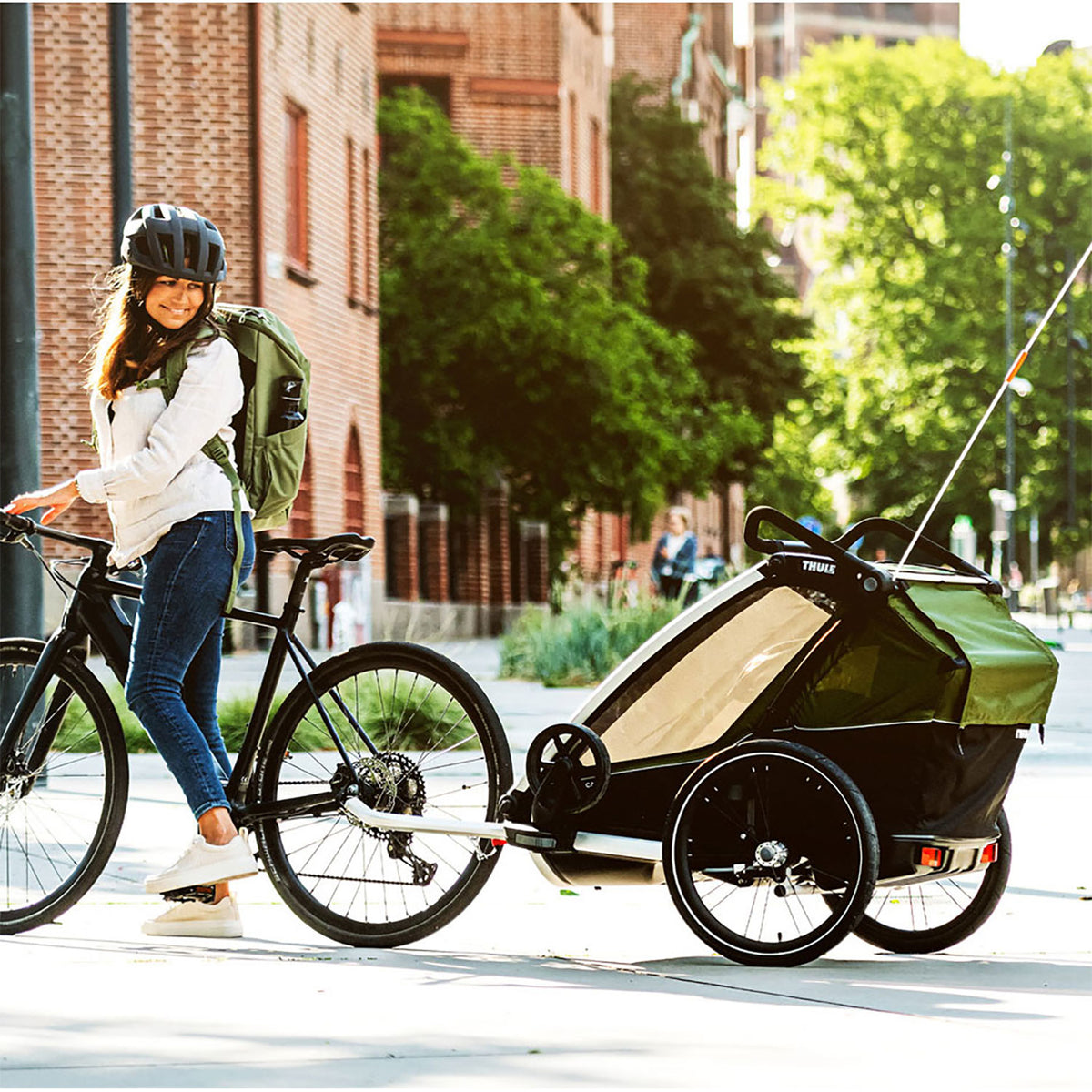 Thule Chariot Fahrradanhänger CAB 2 Cypress Green-Black