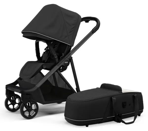 Thule Kinderwagen SHINE mit Wanne - Black Rahmen