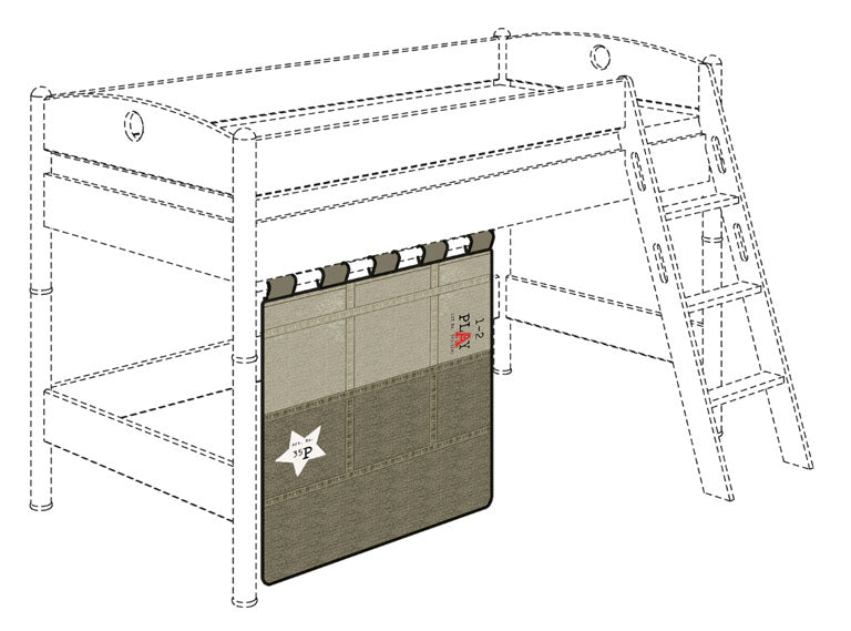 PAIDI Einzelvorhang Motiv Höhe 120 / 125 cm