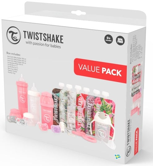 Twistshake Geschenkset mit Babyflaschen VALUE PACK 0M+