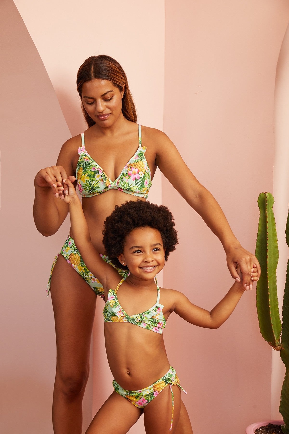 UBS2 Mutter-Tochter Bikini Flowers