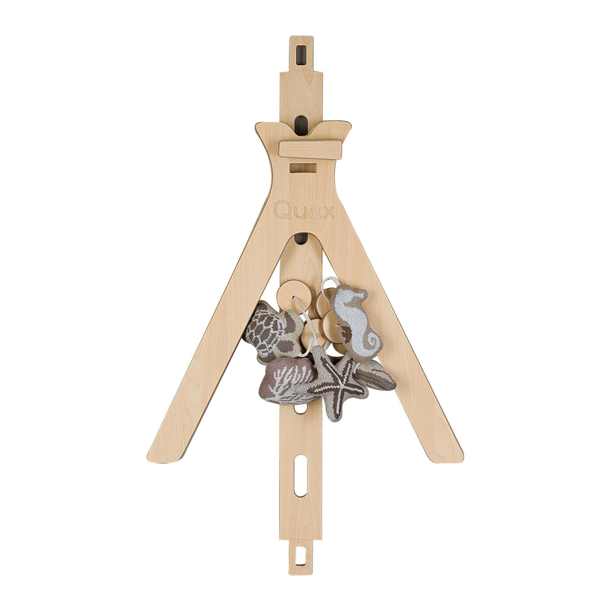 Quax Spieltrapez aus Holz mit Strickfiguren