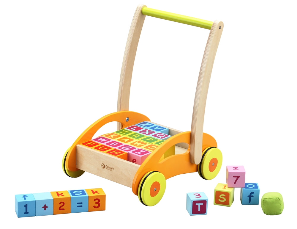 CLASSIC WORLD Babywalker mit Bausteinen