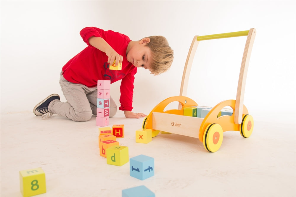 CLASSIC WORLD Babywalker mit Bausteinen