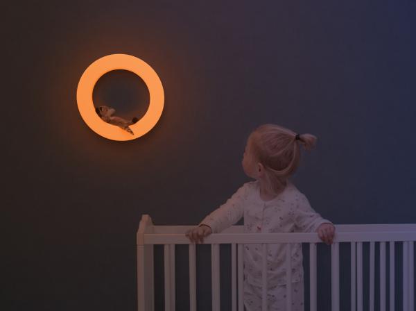 Wandlicht kabellos mit magnetischen Stofftieren