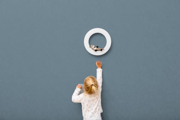 Wandlicht kabellos mit magnetischen Stofftieren