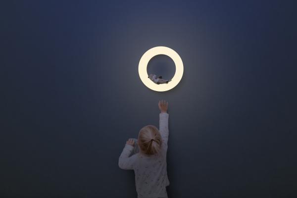 Wandlicht kabellos mit magnetischen Stofftieren