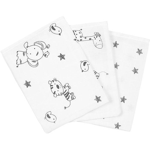 Odenwälder Mull-Waschlappen 3-er Pack animal Farm