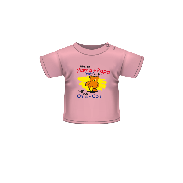 Kurzarm T-Shirt mit Spruch Wenn Mama+Papa