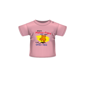 Kurzarm T-Shirt mit Spruch Wenn Mama+Papa