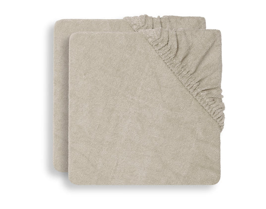 Jollein Wickelauflagenbezug Frottee 50x70 cm - Nougat - 2 Stück