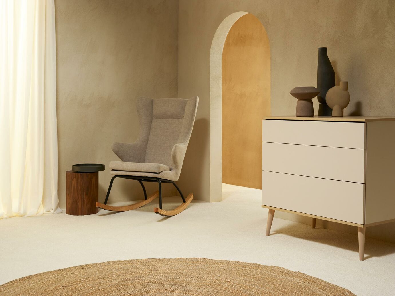 Quax Flow clay Sparset (Kinderbett und Wickelkommode) SONDERPREIS ab Ausstellung Wetzikon