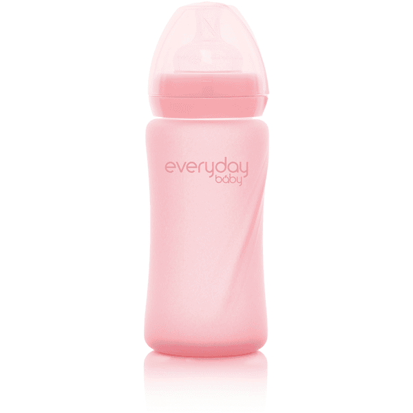 EVERYDAY BABY BABY GLASFLASCHE MIT SILIKON-SPLITTERSCHUTZ UND WÄRMESENSOR 240ML