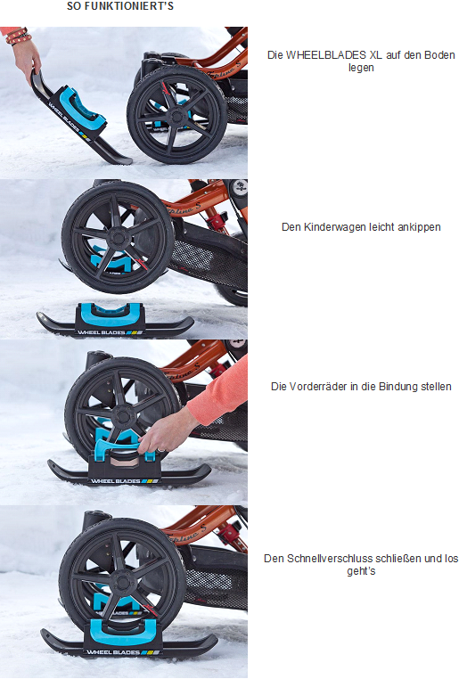 wheelblades xl für fahrradanhänger und kinderwagen Ski Wheelblades XL – Margaretha's Bébé- & Kinderparadies AG