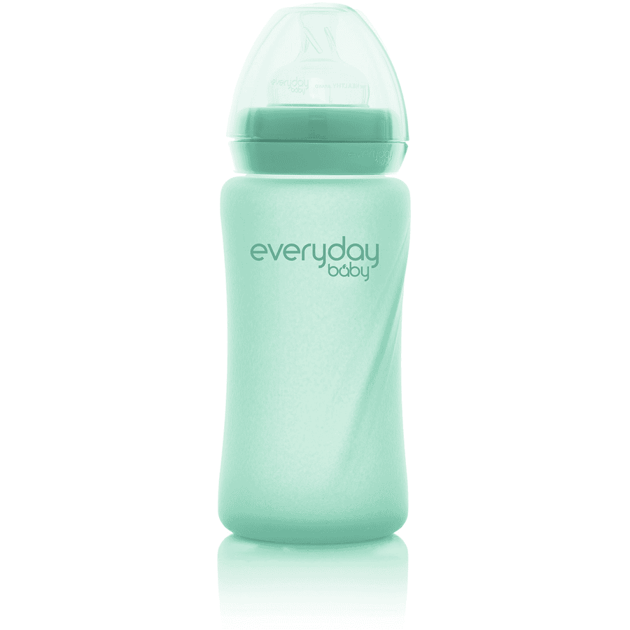 EVERYDAY BABY BABY GLASFLASCHE MIT SILIKON-SPLITTERSCHUTZ UND WÄRMESENSOR 240ML